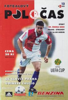 Fotbalový Poločas Slavia Praha vs. Udinese Calcio, 2000