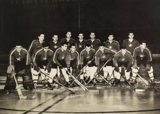 Foto, Reprezentační mužstvo ČSSR MS v hokeji 1959 Československo