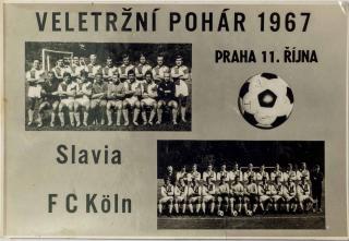 Foto, Veletržní pohár, Slavia v. Koln, 1967 autogramy