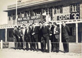 Fotografie F3 Josef Masopust , Čs. reprezentace na letišti Wadi Halfa