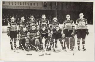 Fotografie -  hokej, Spartak Praha Sokolovo, 1953-54