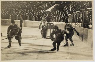 Fotografie - momentka z  hokejového utkání v Moskvě
