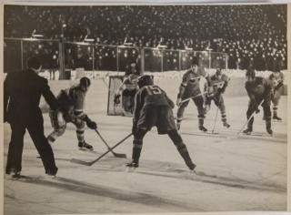 Fotografie - momentka z  hokejového utkání v Moskvě II