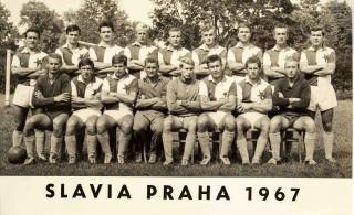 Fotografie, Slavia Praha, 1967, autogramy