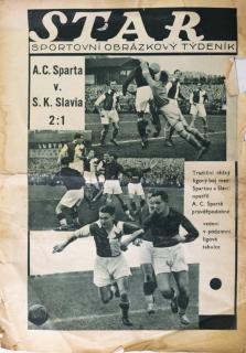 Fragment časopisu STAR,  Sparta v. Slavia,  Č. 34 (345), 1931