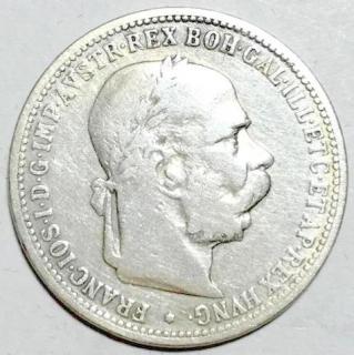 František Josef, 1 koruna,  1893 Ag