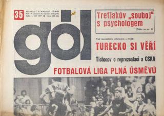 GÓL. Fotbalový a hokejový týdeník, 10/29/15/1977 č. 35