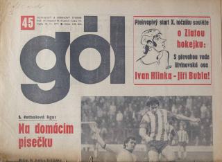 GÓL. Fotbalový a hokejový týdeník, 10/29/15/1977 č. 45