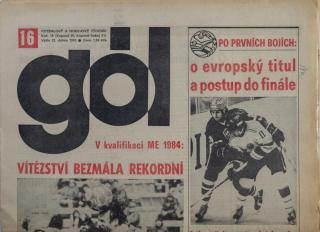 GÓL. Fotbalový a hokejový týdeník, 16/35/21/1983