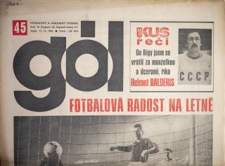 GÓL. Fotbalový a hokejový týdeník, 16/35/21/1983 č. 45