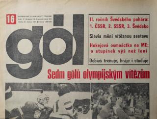 GÓL. Fotbalový a hokejový týdeník, 16/36/22/1984