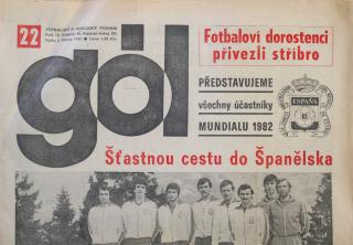 GÓL. Fotbalový a hokejový týdeník, 22/34/20/1982