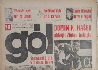 GÓL. Fotbalový a hokejový týdeník, 23/42/28/1990 č. 20