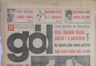 GÓL. Fotbalový a hokejový týdeník, 23/42/28/1990 č. 21