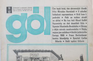 GÓL. Fotbalový a hokejový týdeník, 40/26/1988
