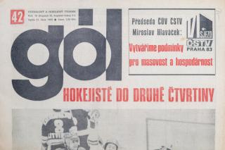 GÓL. Fotbalový a hokejový týdeník, 42/35/21/1983