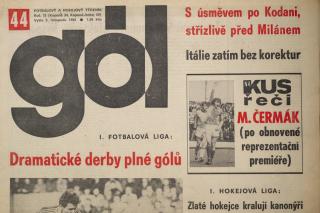 GÓL. Fotbalový a hokejový týdeník, 44/15/1982