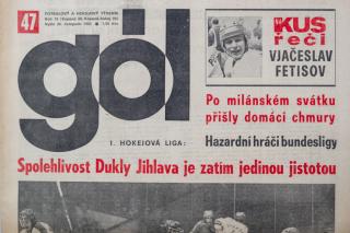GÓL. Fotbalový a hokejový týdeník, 47/34/20/1982