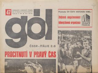 GÓL. Fotbalový a hokejový týdeník, 47/35/21/1983