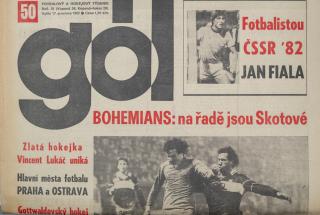 GÓL. Fotbalový a hokejový týdeník, 50/15/1982