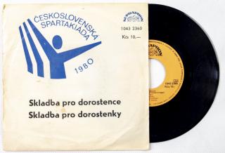 Gramofonová SP deska, Československá spartakiáda, 1980.