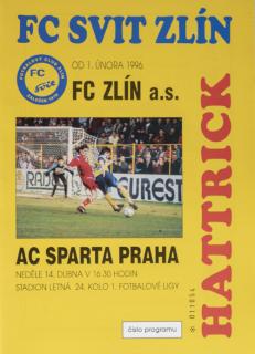 Hatrtrick, Fc Svit Zlín vs. AC Sparta Praha, 1996