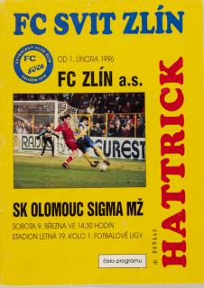 Hatrtrick, Fc Svit Zlín vs. Sigma Olomouc, 1996