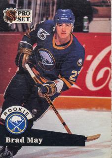 Hokejová kartička, Brad May, Buffalo Sabres, 1991