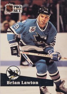 Hokejová kartička, Brian Lawton, San Jose Sharks, 1991