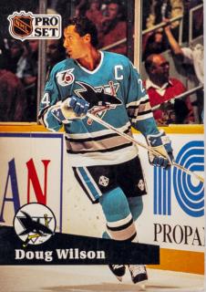 Hokejová kartička, Doug Wilson, San Jose Sharks, 1991