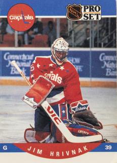 Hokejová kartička, Jim Hrivnak, Washington Capitals, 1990