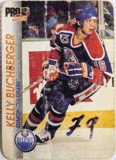 Hokejová kartička, Kelly Buchberger, Oilers, 1992