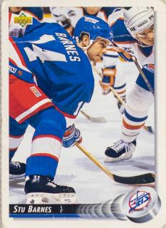 Hokejová kartička, Stue Barnes, Winnipeg Jets, 1993
