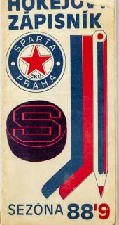 Hokejový zápisník Sparta Praha, 1988/89