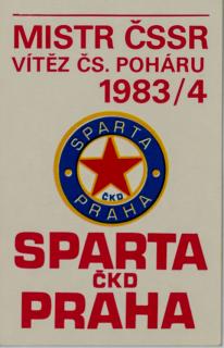 Kalendář Sparty, vítěz ČS. poháru 1983/84