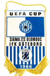 Kapitánská vlajka, MAXI, SK Olomouc v. IFK Goteborg, 1986