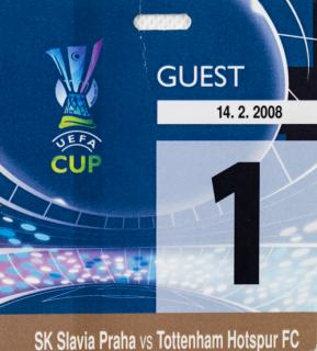 Karta GUEST UEFA , SK Slavia vs. Tottenham Hotspur FC, 2008