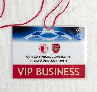 Karta VIP Business UEFA CHL 2007, SK Slavia vs. Arsenal FC