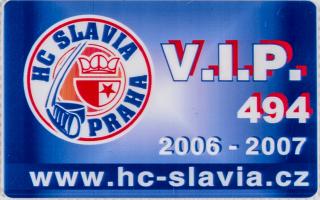 Karta VIP HC Slavia Praha, sezona 2006/2007