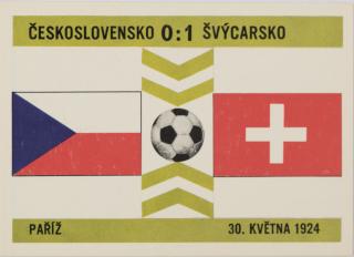 Kartička  18, Československo v. Švýcarsko, 0:1