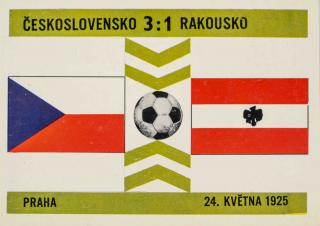 Kartička  20,  Československo v. Rakousko, 3:1