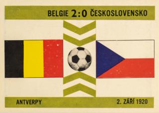 Kartička  4,  Belgie v. Československo , 2:0