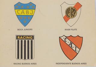 Kartička , Boca Juniors, River Plate, Racing Buenos Aires, Independiente