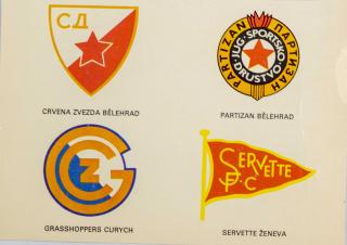 Kartička , Crvena Zvezda, Partizan Belehrad, Grasshoppers. Servete Ženeva