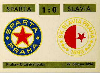 Kartička ,Derby 1  Sparta v. Slavia , 1:0
