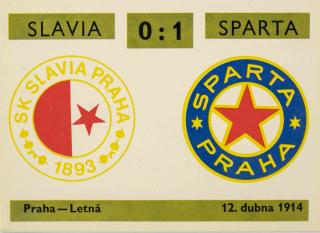 Kartička ,Derby  11, Slavia v. Sparta , 0:1