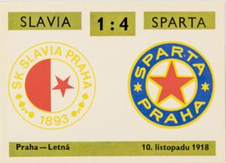 Kartička ,Derby  20, Slavia v. Sparta , 1:4