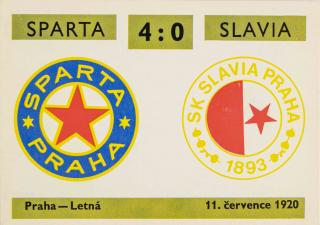 Kartička ,Derby  24, Sparta v. Slavia , 4:0