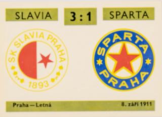 Kartička ,Derby 6, Slavia v. Sparta , 3:1