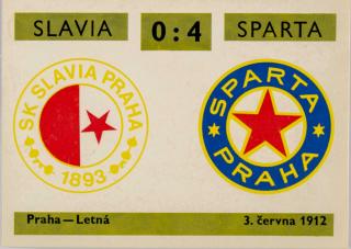 Kartička ,Derby 8  Slavia v. Sparta , 4:0